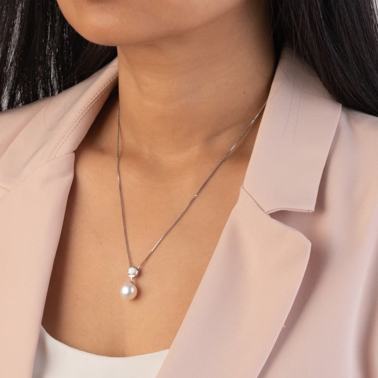 Silberner Perlenanhänger mit Lab Grown Opal Romney 142682