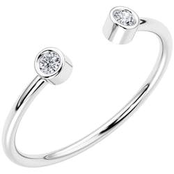 Offener Ring mit zwei Diamanten Orion