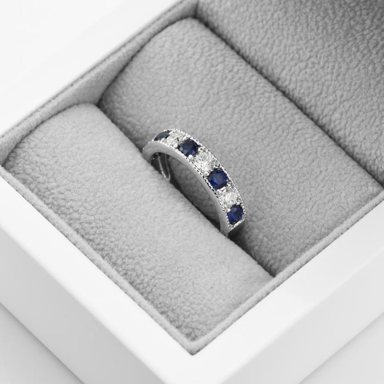 Memoire Ring aus Silber mit Saphiren Ednah 49692