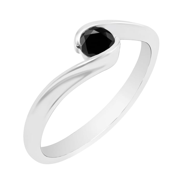 Ring mit schwarzem Diamant Yadu