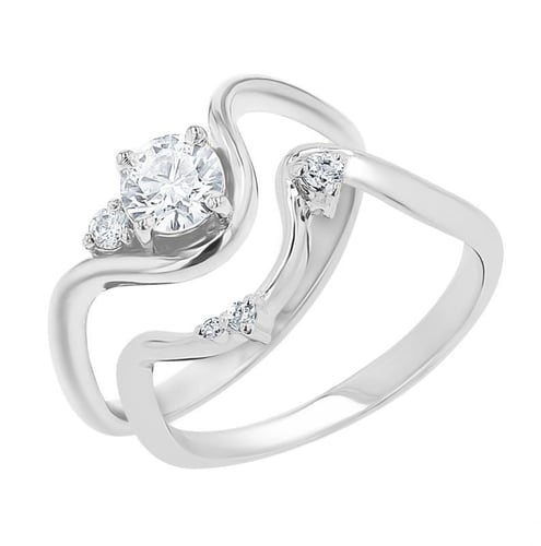 Romantisches Verlobungs-Set mit Diamantringen Valeria