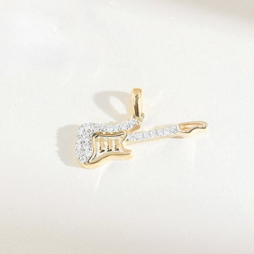 Anhänger mit Diamanten in Form einer Gitarre Amie