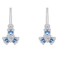 Zarte Ohrringe für Kinder mit Topasen und Diamanten Belle
