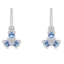 Zarte Ohrringe für Kinder mit Topasen und Diamanten Belle