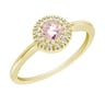 Goldener Verlobungsring mit Morganit und Diamanten