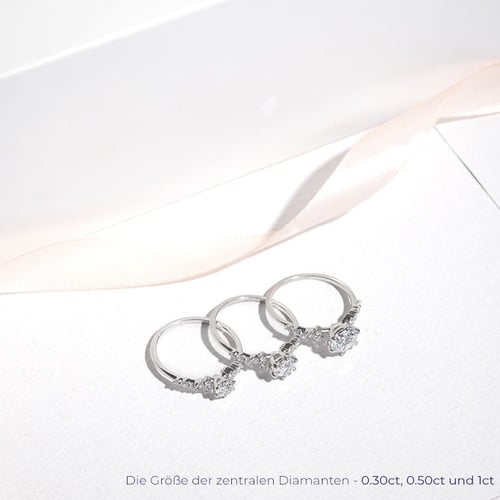 Verlobungsring mit Lab Grown Diamanten Carina