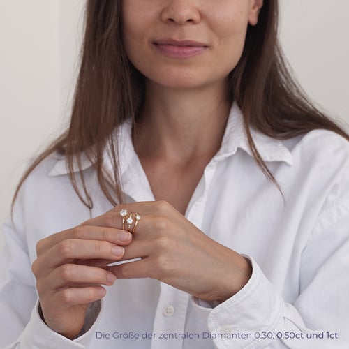Verlobungsring mit Lab Grown Diamanten Mileva