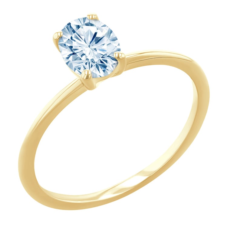 Eleganter Verlobungsring mit einem ovalen Aquamarin Frost 151080