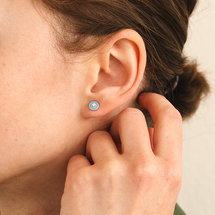 Ohrstecker aus Keramik mit Lab Grown Diamanten Clea 122084