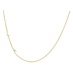 Kette mit zwei Buchstaben und Lab Grown Diamanten Lupe