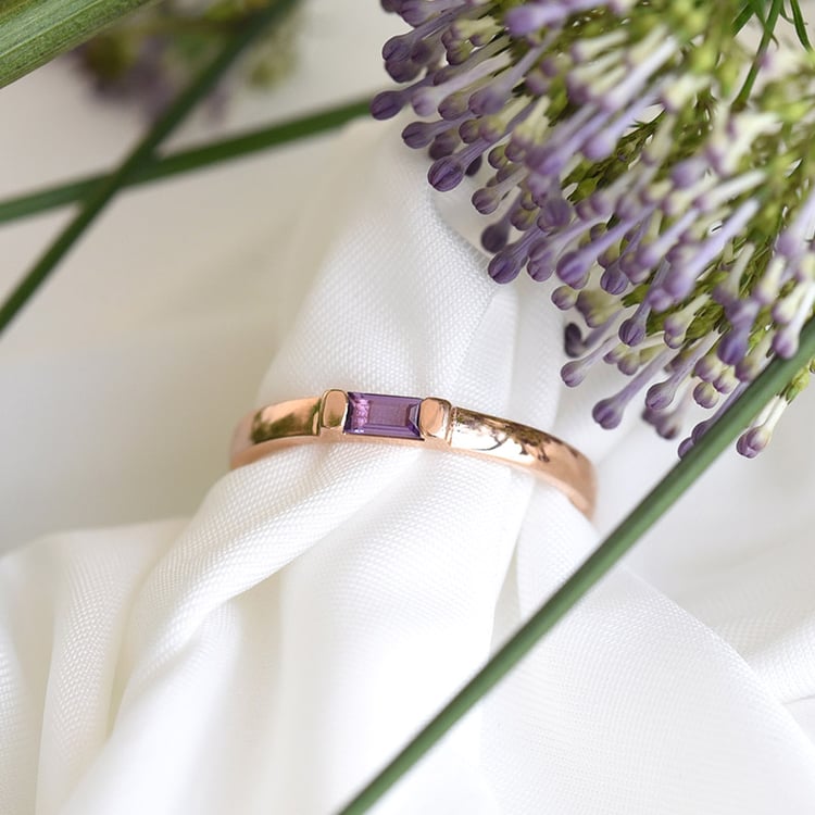 Goldener Ring mit Amethyst Xenia 82386