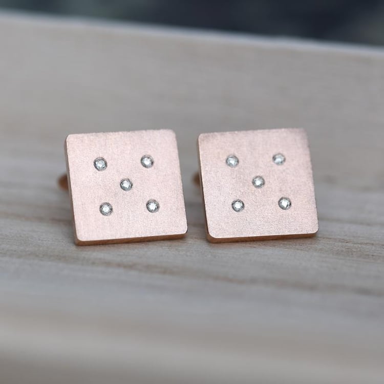 Diamant-Manschettenknöpfe aus Gold Orien 60247