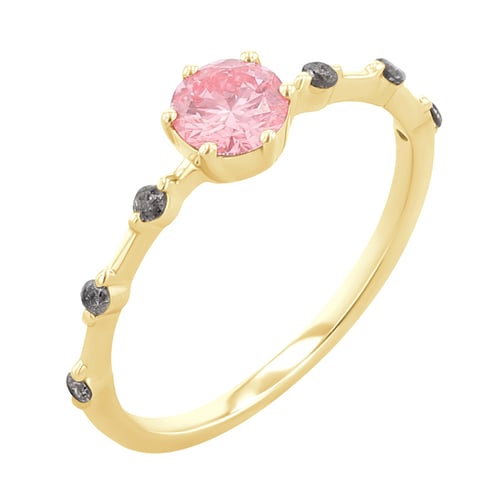 Verlobungsring mit zertifiziertem Fancy Pink Lab Grown Diamanten Imelda