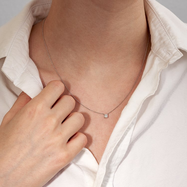 Goldene Halskette mit 0.30ct IGI-zertifiziertem Lab Grown Diamanten Sandra 131580