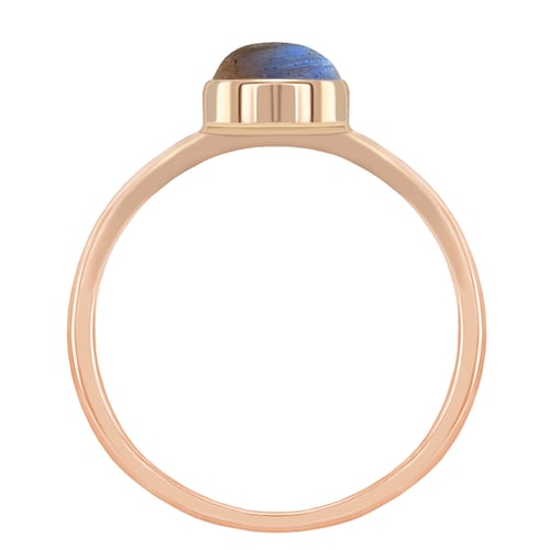 Goldener minimalistischer Ring mit Labradorit Stowy