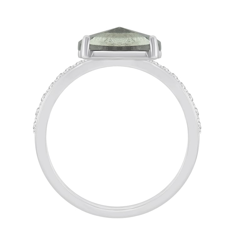 Goldener Verlobungsring mit Salz und Pfeffer Diamant Sanne 73538