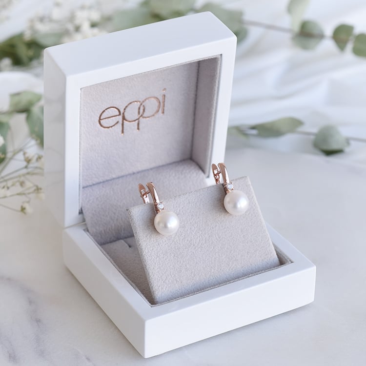 Vergoldete Perlenohrringe Sarai 87947