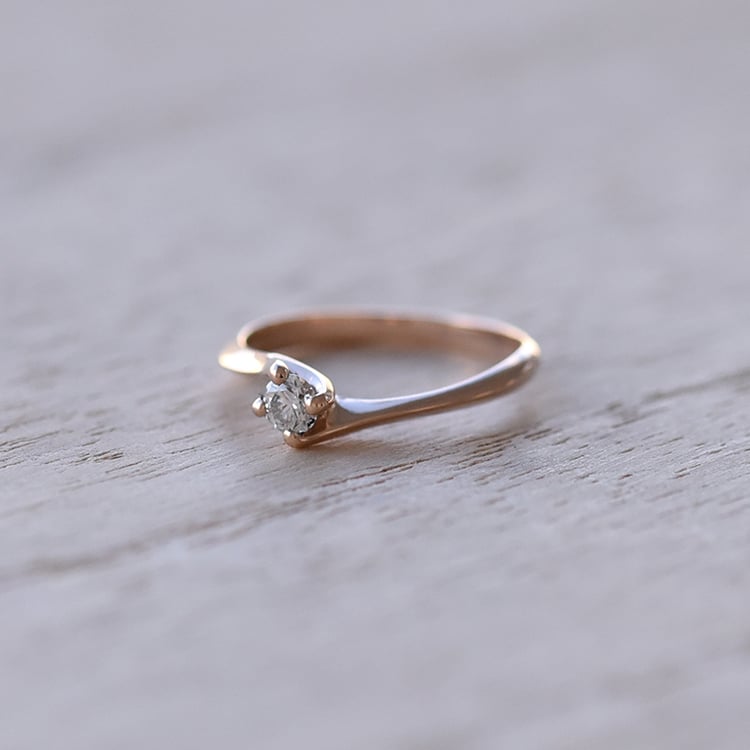 Goldener Verlobung Diamantring 58542