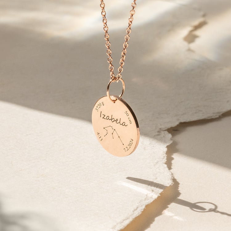 Anhänger für Neugeborene mit einer Gravur Ihrer Wahl Melody 138874