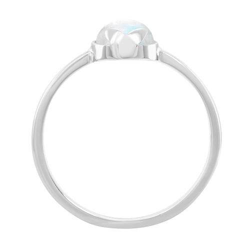 Goldener Ring mit Cabochon Mondstein Yana