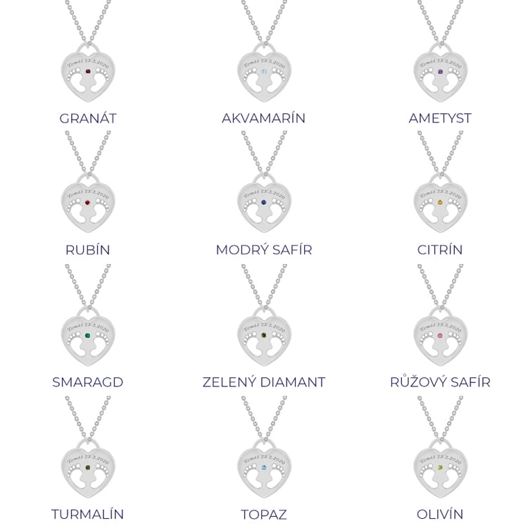 Goldener Anhänger mit Gravur und Edelstein Ihrer Auswahl Olivia 78081