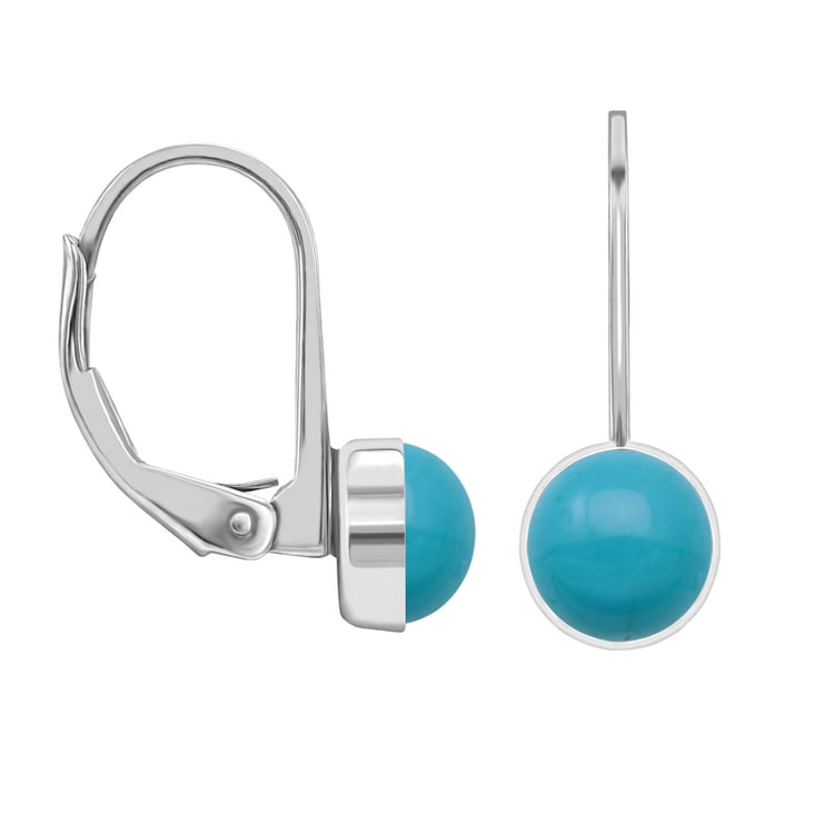 Silberne Ohrringe mit Türkisen 36399