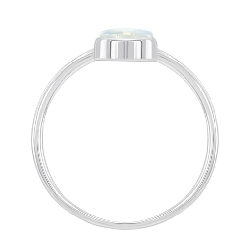 Minimalistischer Goldring mit ovalen Opal Plaire