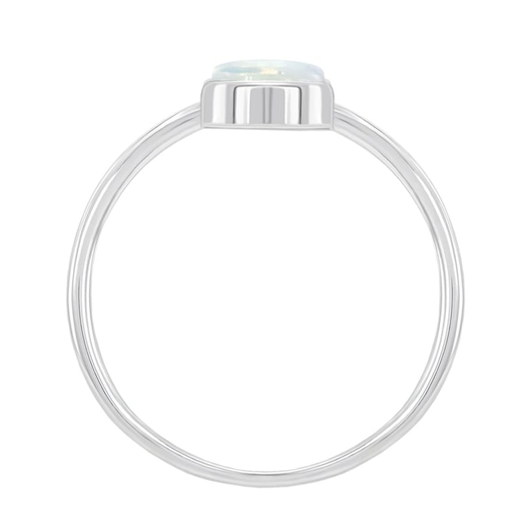 Minimalistischer Goldring mit ovalen Opal Plaire 58004