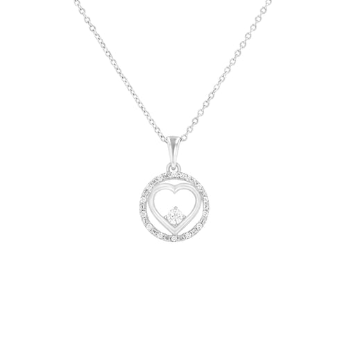 Romantischer Anhänger mit Diamanten Karoline