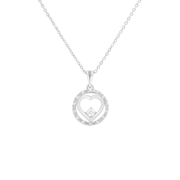 Romantischer Anhänger mit Diamanten Karoline