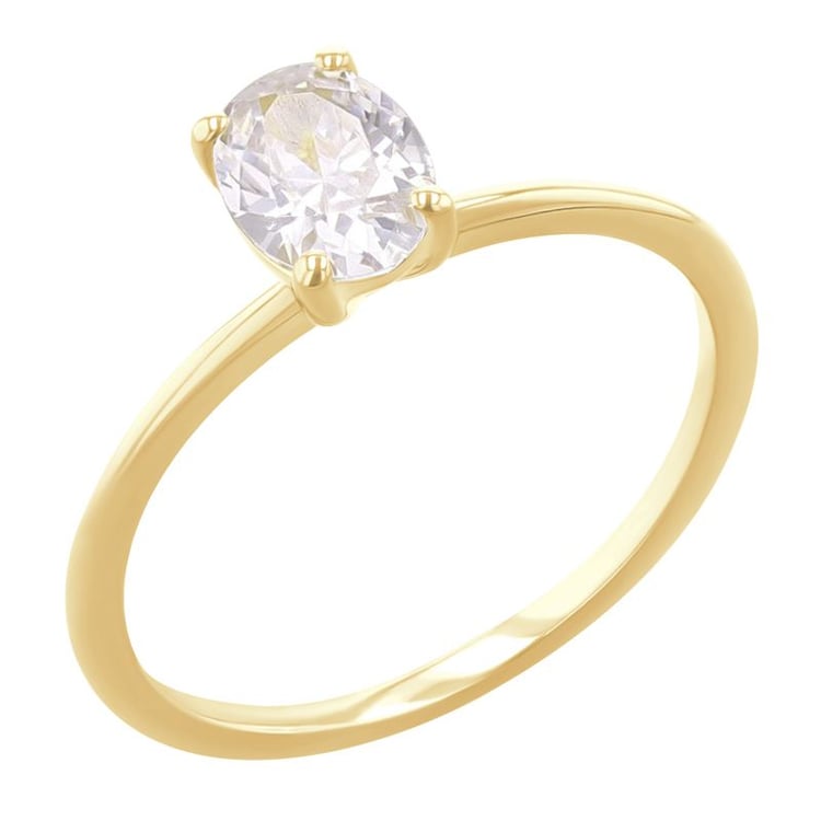 Verlobungsring mit 0.53ct IGI-zertifiziertem einem ovalen Diamanten Frost