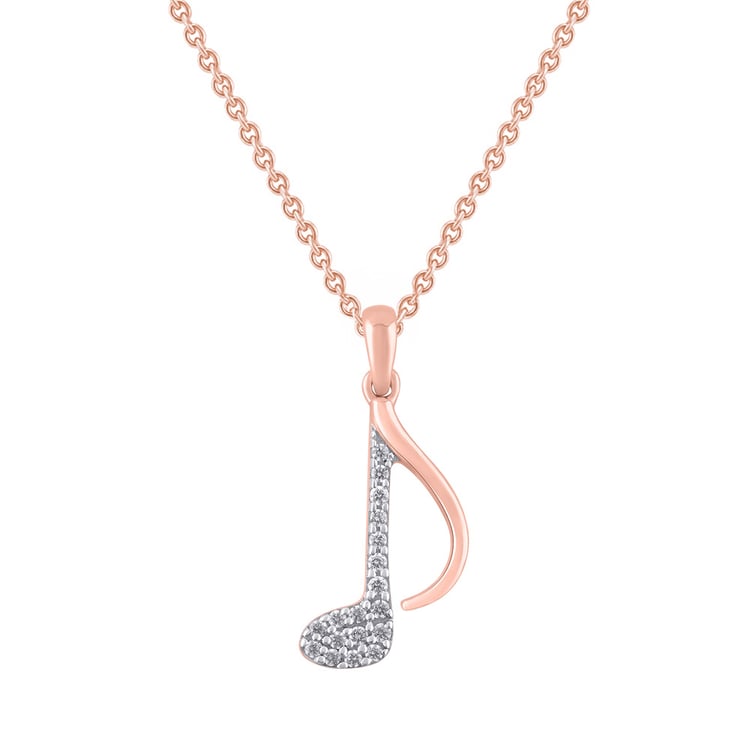 Anhänger aus Gold mit Lab Grown Diamanten in Form einer Note 163419