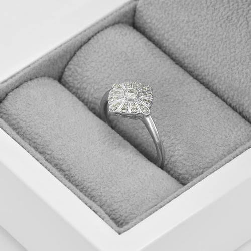 Goldring mit Diamantblüte Delit