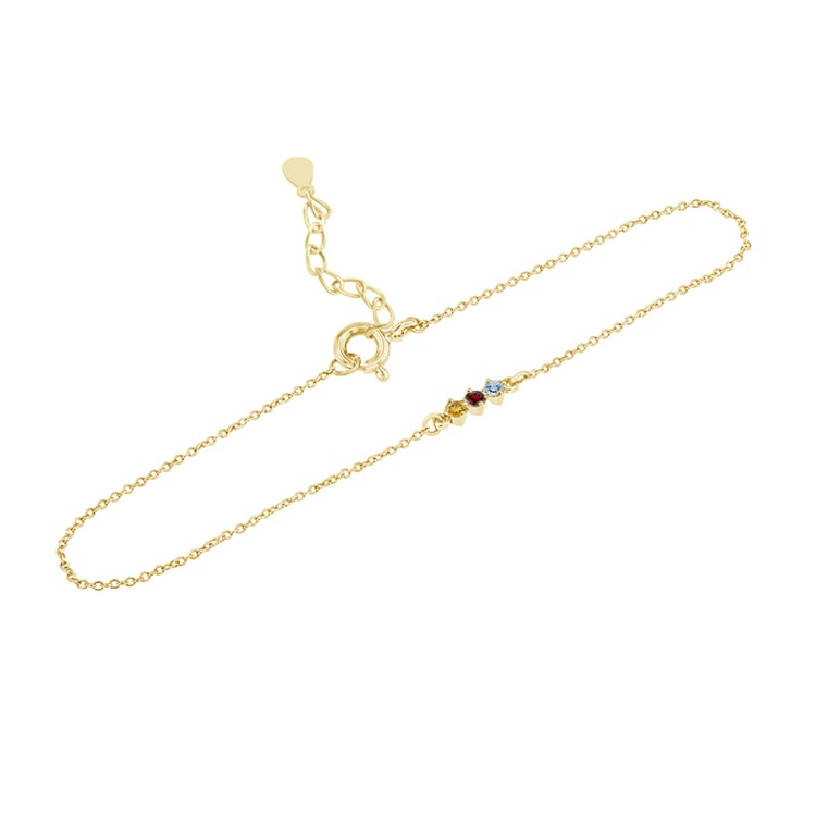 Silbernes Armband mit Edelsteinen Ihrer Wahl Joe