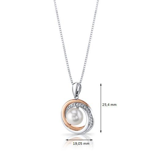 Halskette mit Perle Anhänger 9321