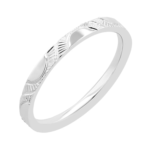 Eheringe aus Platin mit Sonne von Hand graviert Villa