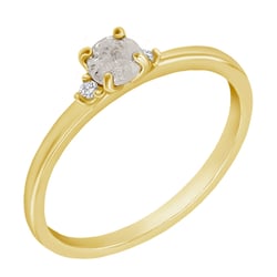 Goldring mit Salt and Pepper Diamant Hye