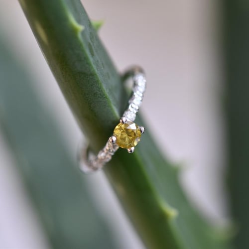 Verlobungsring mit gelbem Diamant Megha
