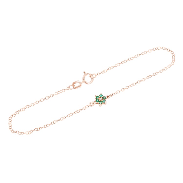 Romantisches Armband mit Smaragd-Blume Nitzan 79688