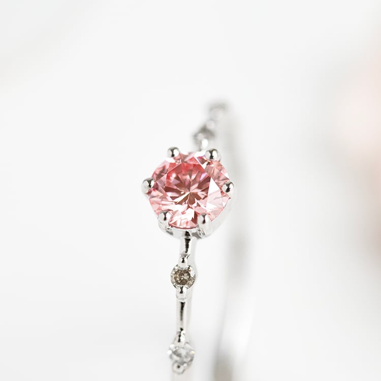 Verlobungsring mit IGI zertifiziertem Fancy Pink Lab Grown Diamanten Imelda 144890