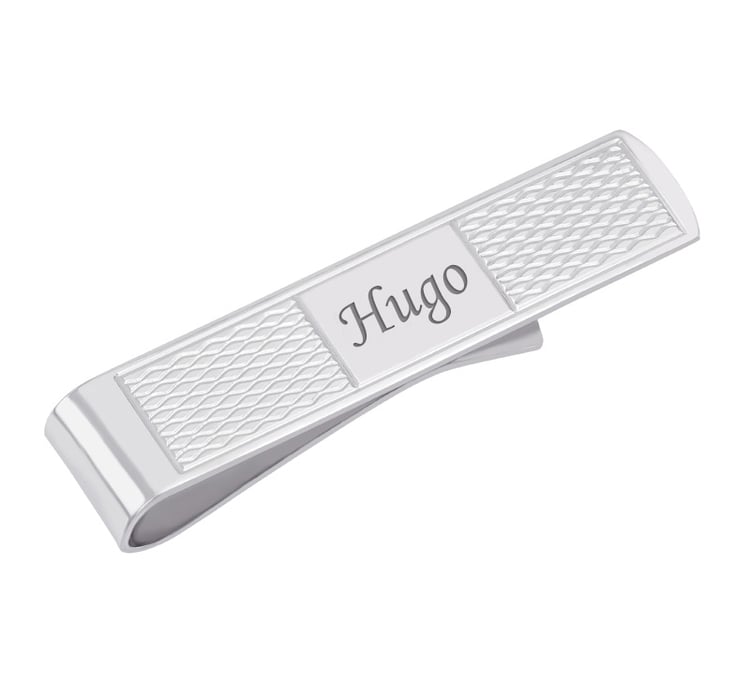 Geldklammer aus Silber mit Gravur Clip