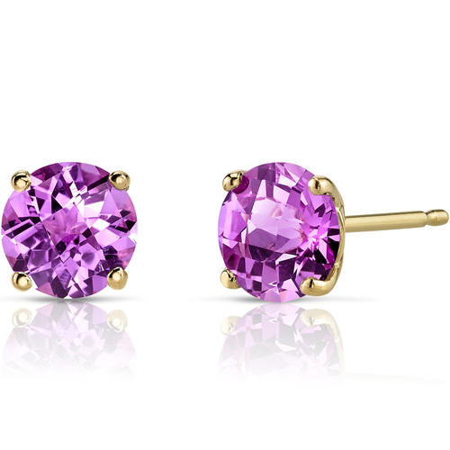 Ohrstecker aus 585 Gold mit rosa Saphiren Hulda