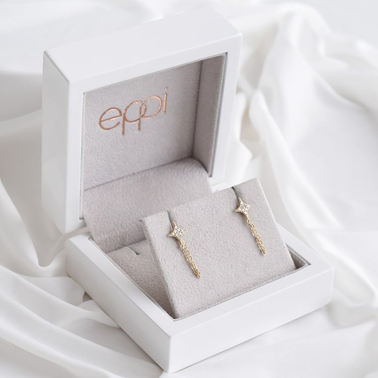 Silberne Ohrgehänge mit Lab Grown Diamanten Jonas 104143