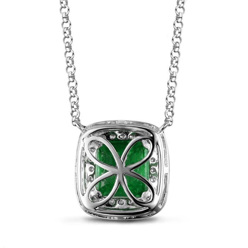 Halskette mit Smaragd und Diamanten Irene