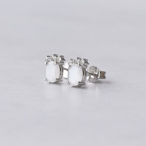 Ohrringe in Silber mit Topas und Mondstein Perkin