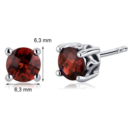 Silberohrringe mit Granaten Drary 25903