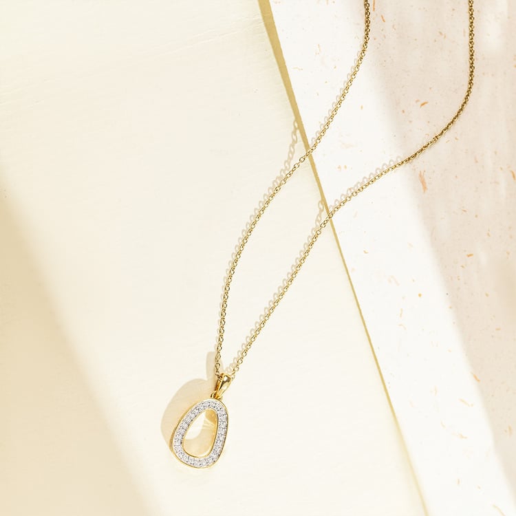 Goldener Anhänger mit Lab Grown Diamanten Evie 162138