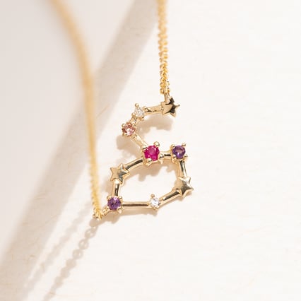 Halskette mit Tierkreiszeichen Leo