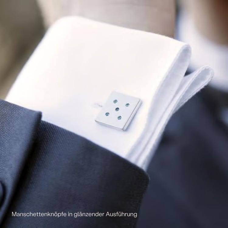 Manschettenknöpfe aus Platin mit blauen Diamanten Orien 165829