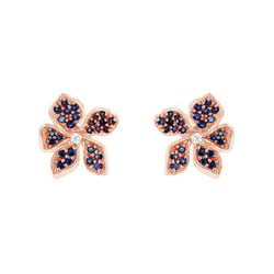Blumenohrringe mit Saphiren und Diamanten Eavan